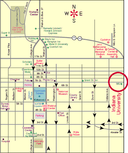 Bloomington downtown Map